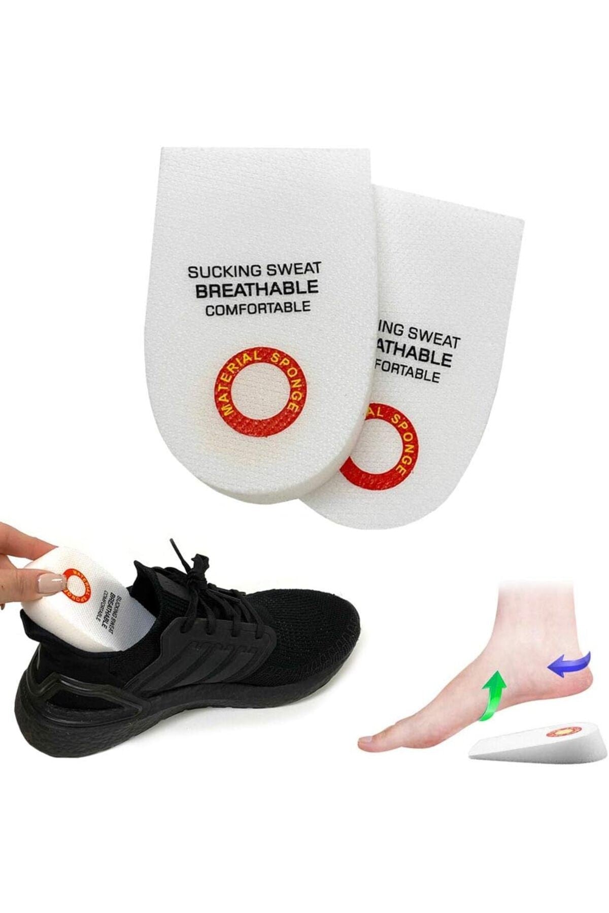 İthal , Memory Foam Ayakkabı Tabanlığı Topuk Yastığı Topuk Şokunu ve Basıncını Azaltır