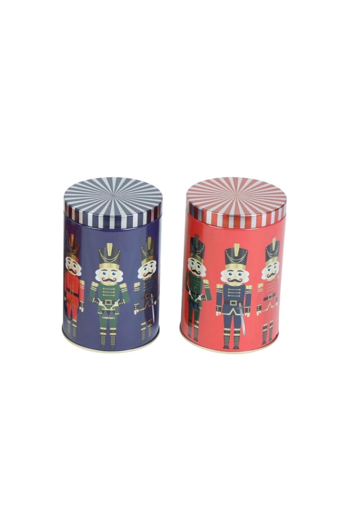Fındıkkıran Nutcracker Seri - 2'li Metal Yuvarlak Saklama Kabı