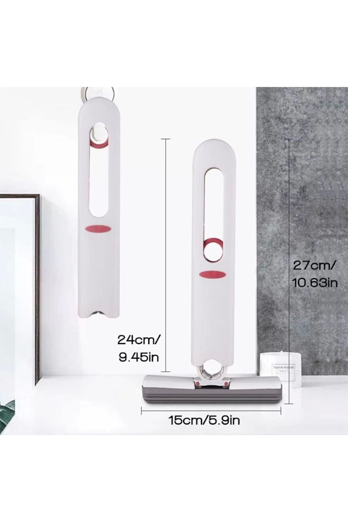 Mini Mop Taşınabilir Kendinden Sıkmalı Mini Temizlik Paspası Masa Üstü Banyo Araba için