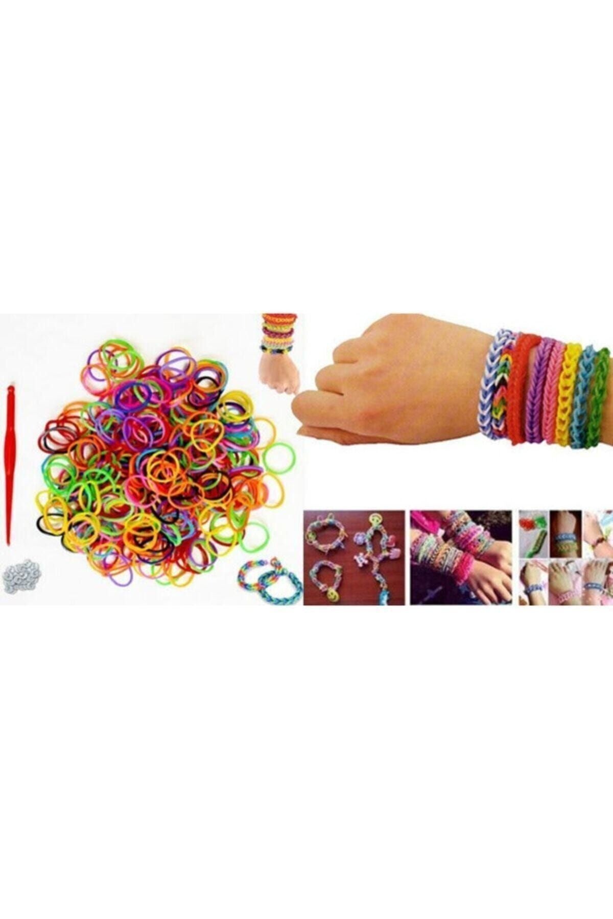 Lastik Örgü Bileklik Ve Kolye Yapma (YAPIM) Seti 3 Paket Loom Bands