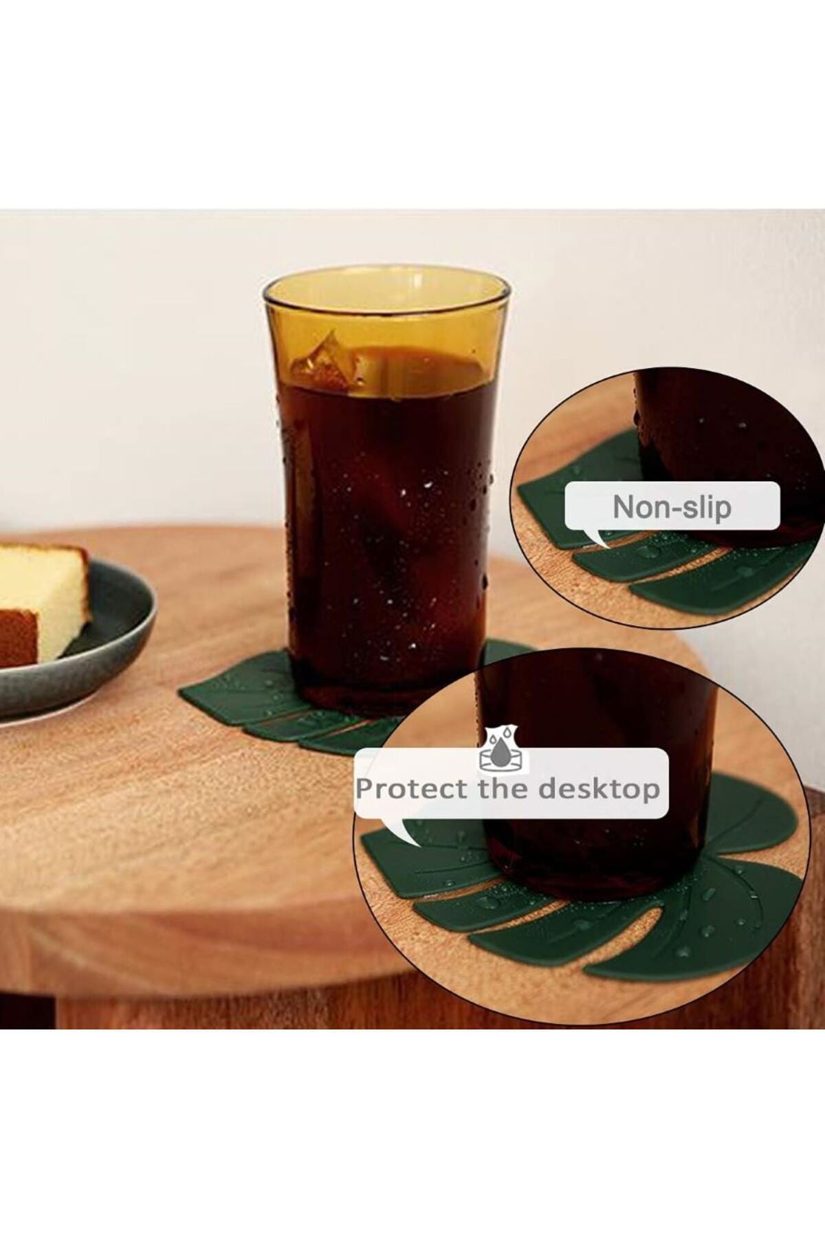 1 Adet Yaprak Silikon Çok Amaçlı Nihale Servis Isıya Dayanıklı Kaymaz Tencere Matı Trivet