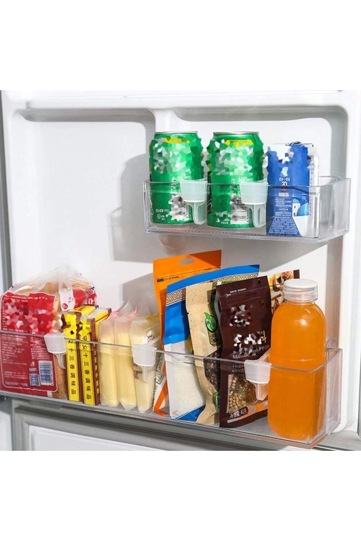 12 Adet Plastik Buzdolabı Bölücü Organizatör Ayarlanabilir Buzdolabı Kiler Izgara Bölücü Ayırıcı