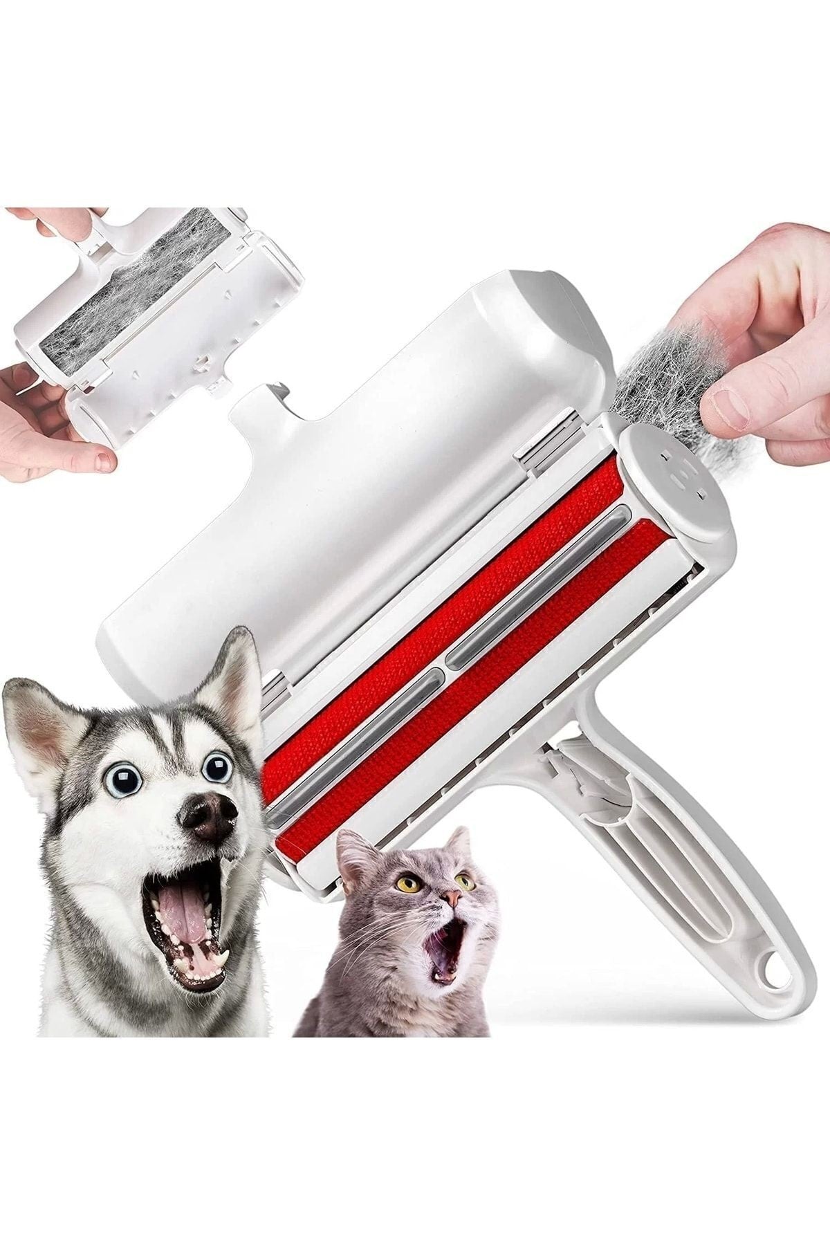 Hazneli Kedi Köpek Kazak Kıyafet Elbise Tüy Temizleyici Kıl Toz Toplayıcı Gırgır