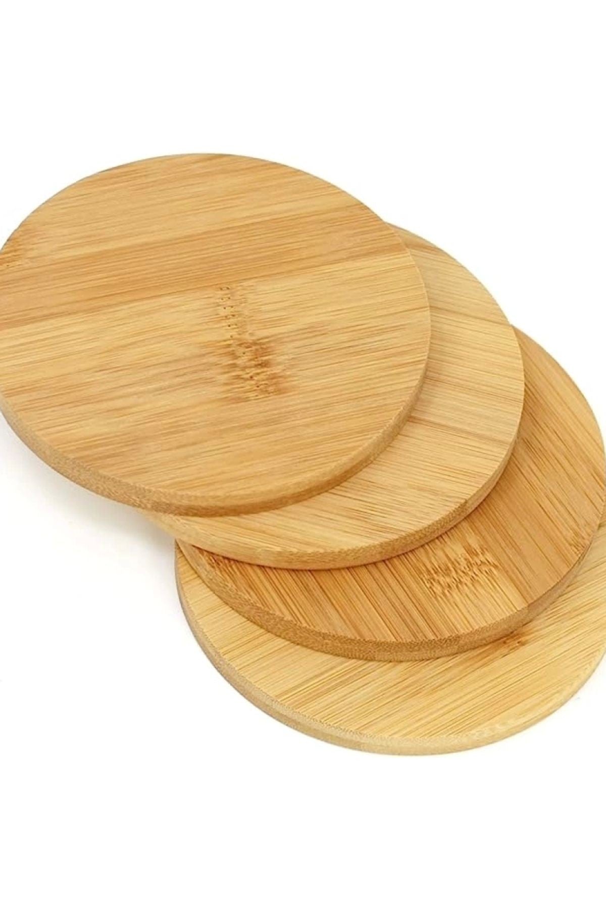 Bambu Kesme Tahtası Bambu Nihale Bambu Peynir Pizza Sunum Servis Tahtası 18 Cm