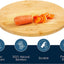 Bambu Kesme Tahtası Bambu Nihale Bambu Peynir Pizza Sunum Servis Tahtası 18 Cm