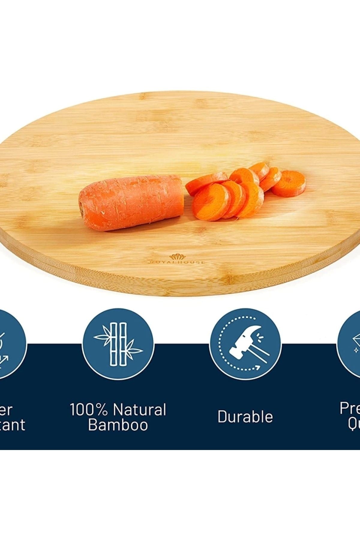 Bambu Kesme Tahtası Bambu Nihale Bambu Peynir Pizza Sunum Servis Tahtası 18 Cm