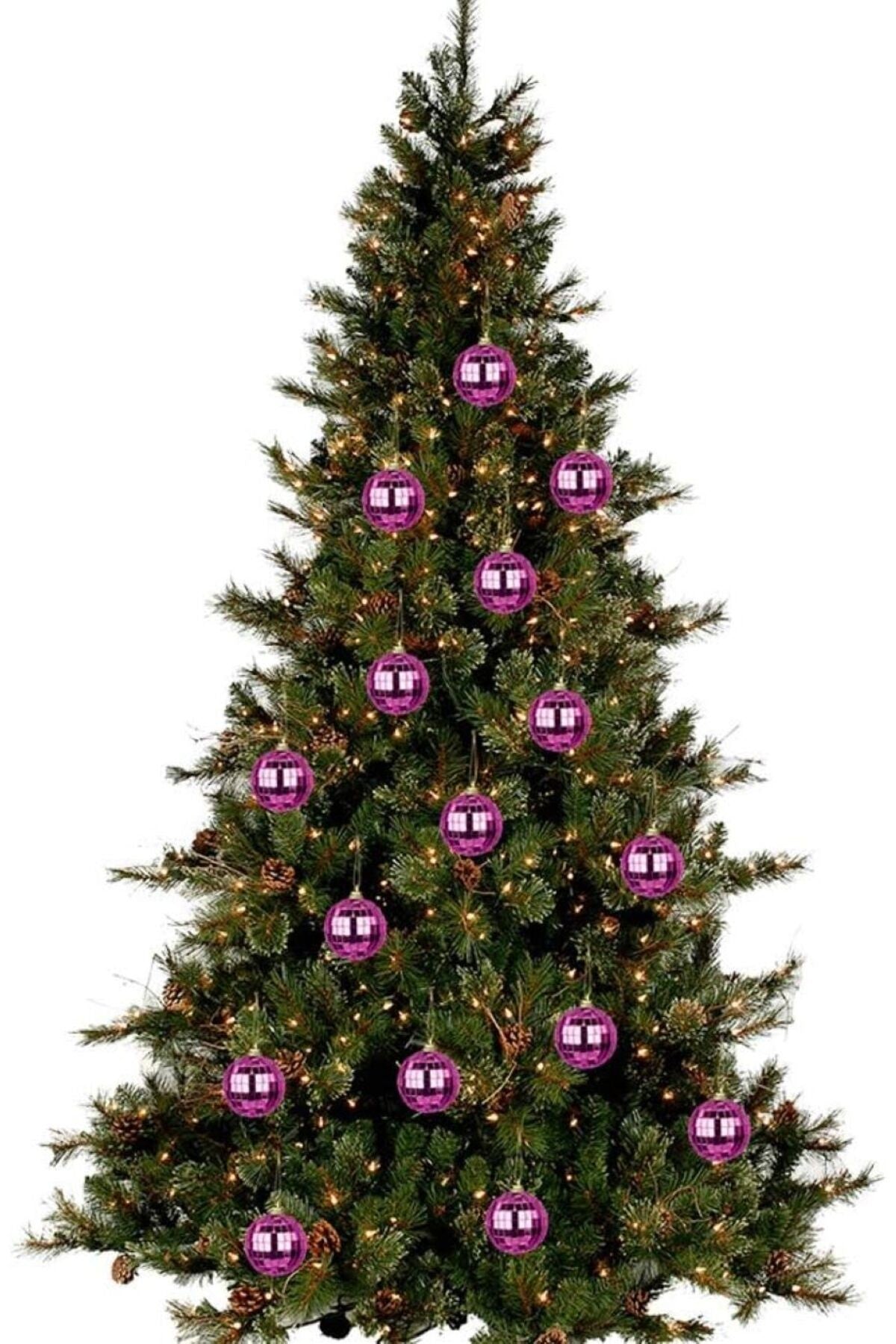12 Adet 2 cm Aynalı Disko Topu Parlak Yansıtıcı , Yılbaşı Ağac Toplar Düğün Parti Dekorasyonu