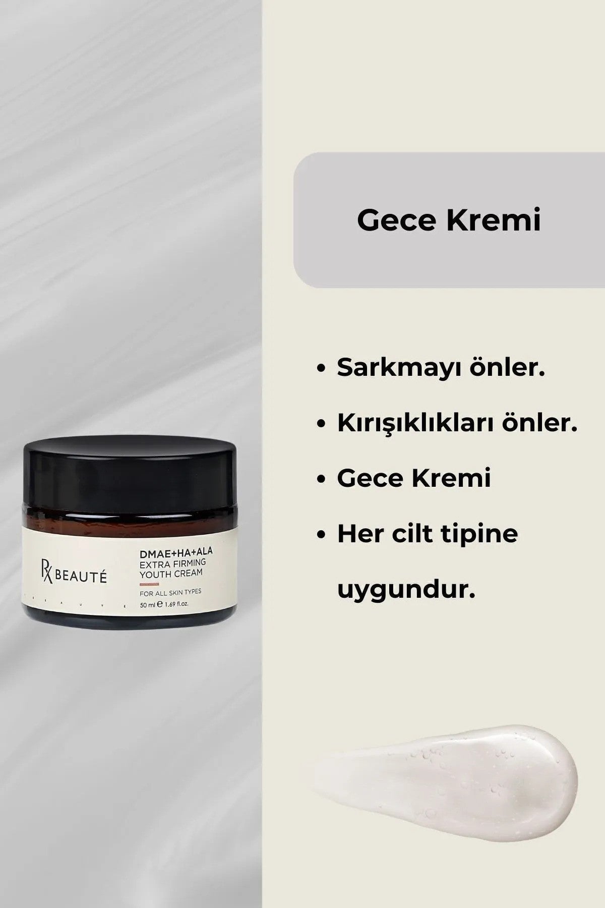 Beaute Sıkılaşma Lifting Etkili Gece Kremi. Dmae Ha Ala Extra Firming Youth