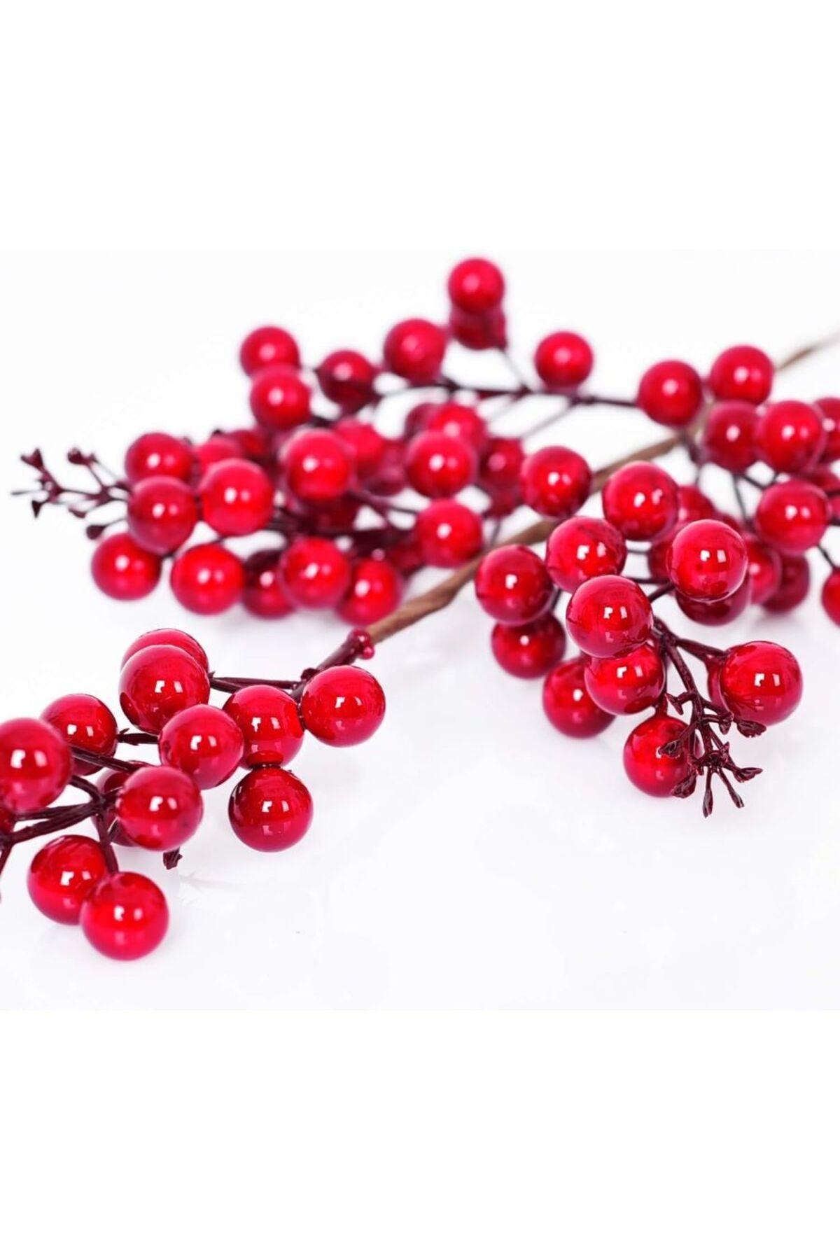 2 Adet El Yapımı Kokina Red Berry Yılbaşı Süsü – 1 Adet 43 cm + 1 Adet 50 cm, Ev, Parti, Kış ve Noel Dekoru – T107