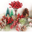 2 Adet 18 cm Kokina Red Berry Yılbaşı Süsü Yılbaşı Uğuru T-105