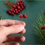2 Demet ( Bir Demetinde : 6 Adet Vardır ) Mini Uğur Kokina Red Berry Yılbaşı Süsü Dekor Süs T108