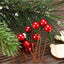 2 Demet ( Bir Demetinde : 6 Adet Vardır ) Mini Uğur Kokina Red Berry Yılbaşı Süsü Dekor Süs T108