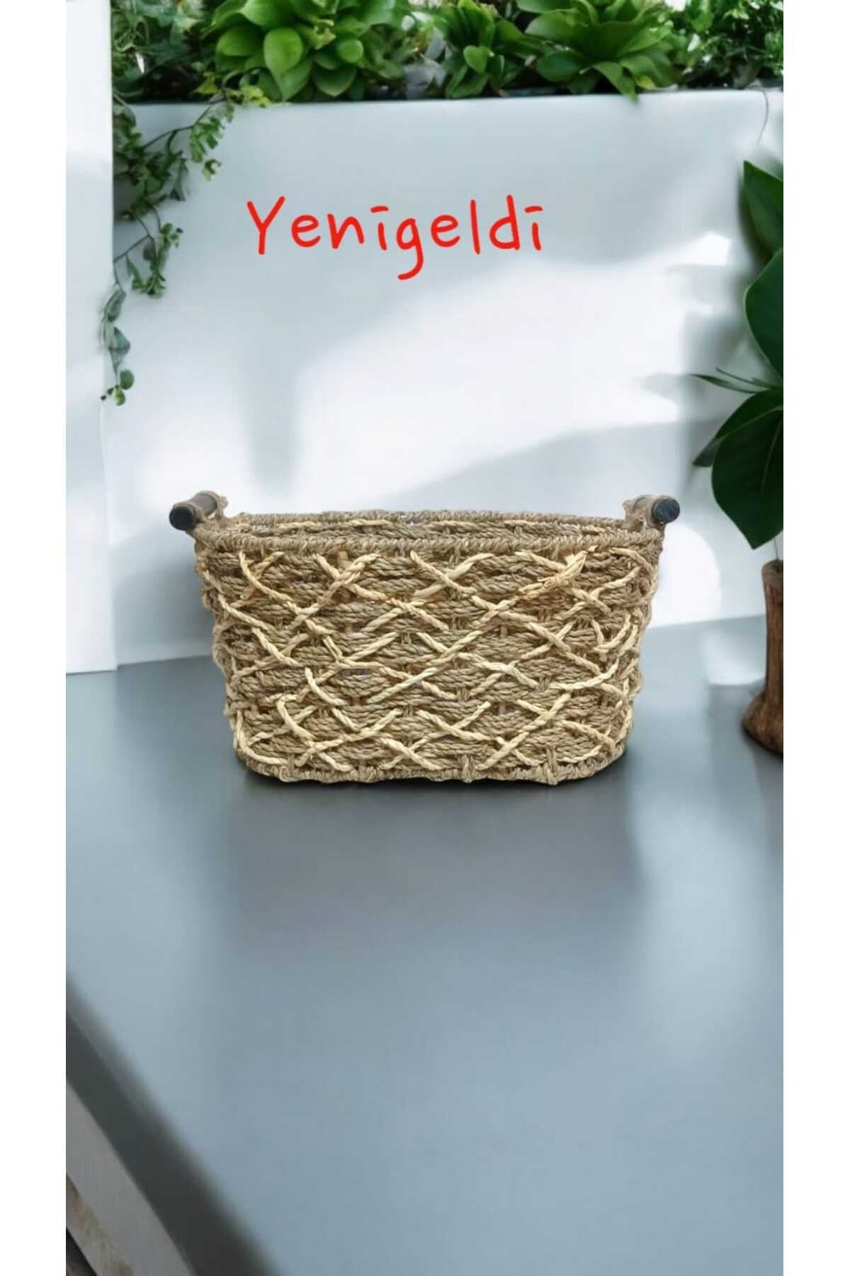 1 AdetSaplı Hasır Boş Hediye Sepeti Hediyeler, İkramlar yen2400031