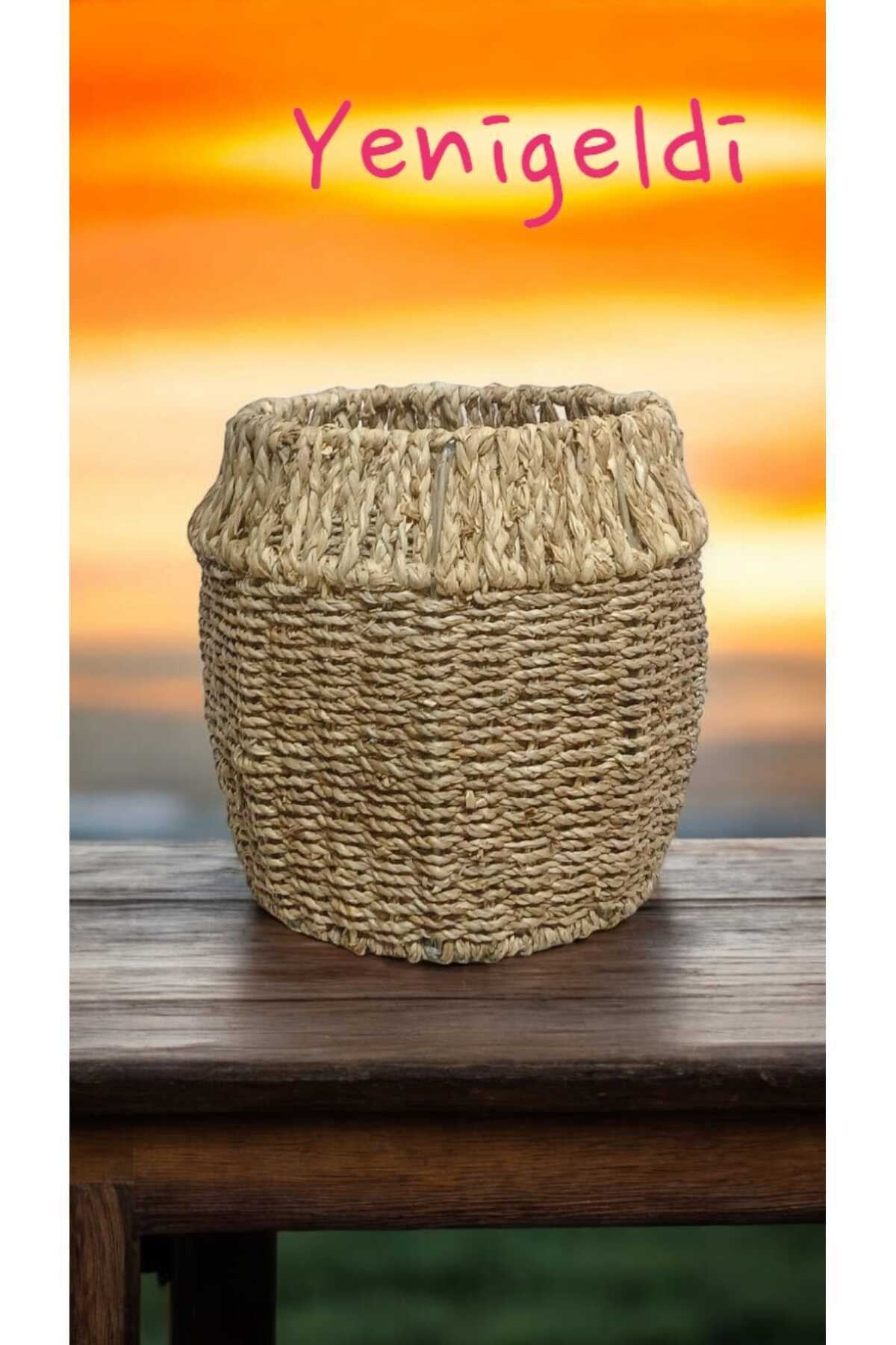 1 Adet Yuvarlak Hasır Sepeti Üstü ( Yüksekliği 25 Cm Genişliği 23 Cm Taban 21 Cm) Yen240031k
