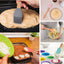3 Adet 21 cm Pastel Renk Bambu Saplı Mini Silikon Pişirme Seti, ( Kaşık,Fırça,Spatula)