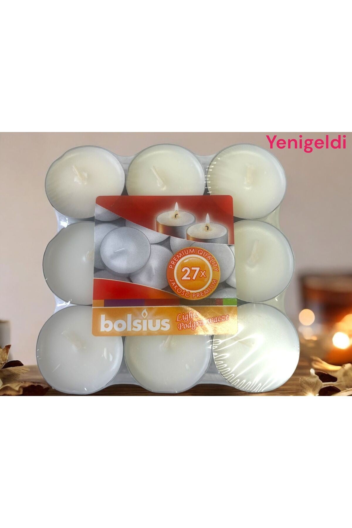27 Adet 3,5 saat Yanan Avrupa Üretimi (Sağlık Ve Güvenlik Sertifikalı) Tealight Bolsius Tea Light
