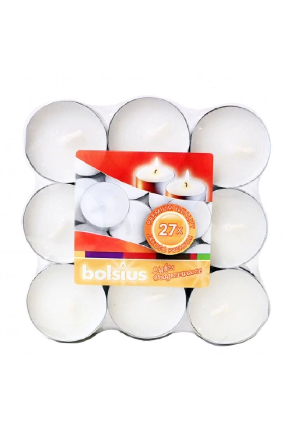 27 Adet 3,5 saat Yanan Avrupa Üretimi (Sağlık Ve Güvenlik Sertifikalı) Tealight Bolsius Tea Light