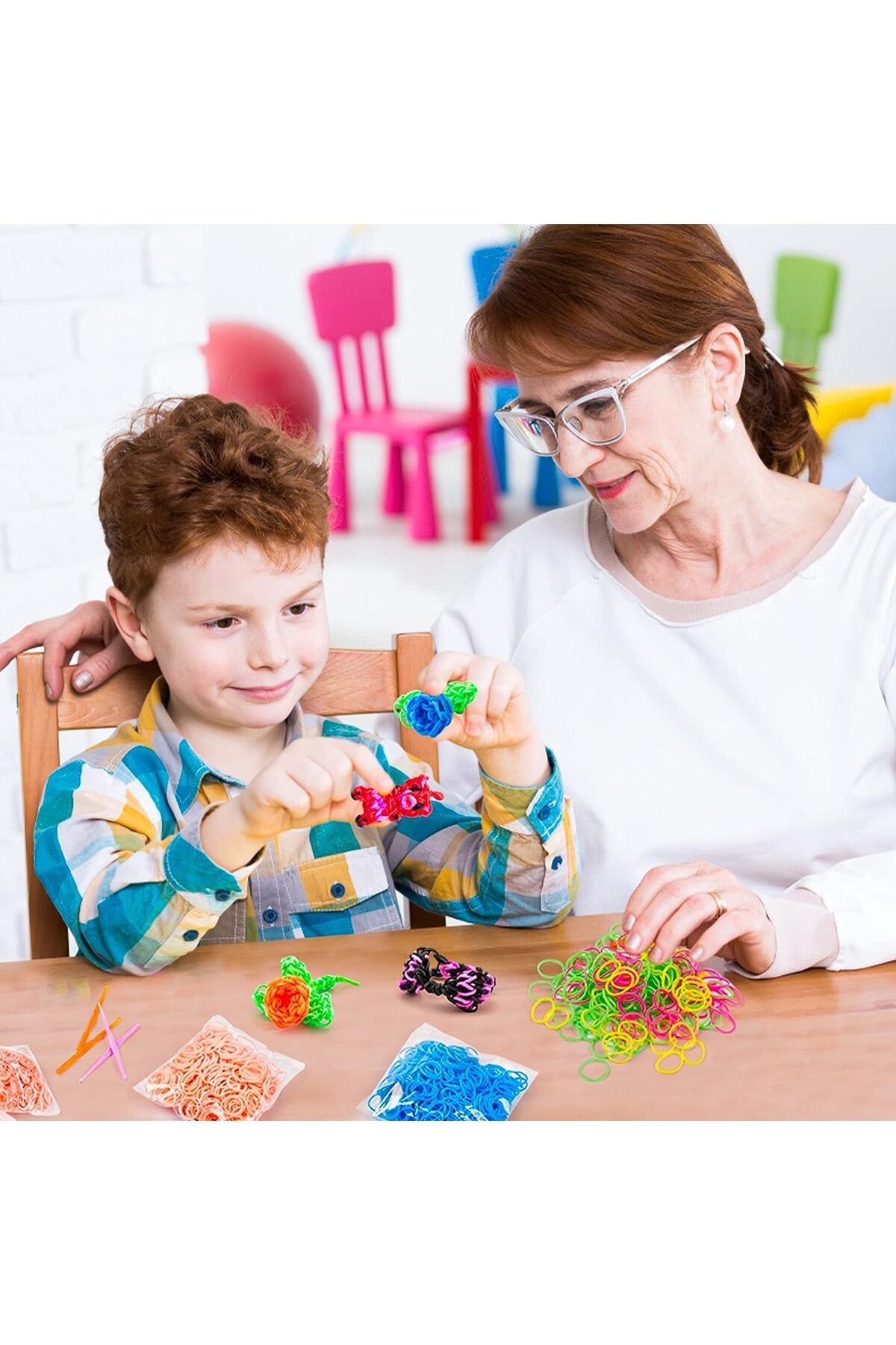 4 Paket Loom Band Bileklik Yapma Seti