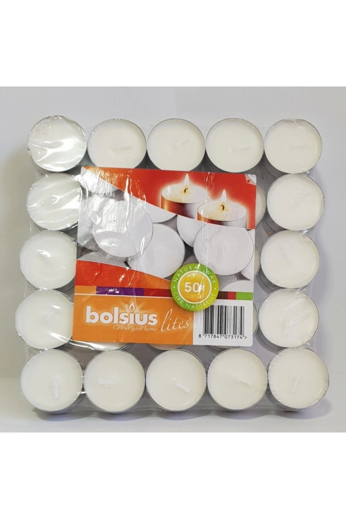 50 Adet Avrupa Üretimi (SAĞLIK VE GÜVENLİK SERTİFİKALI) 3.5 Saat Yanan Tealight Bolsius Tea Light