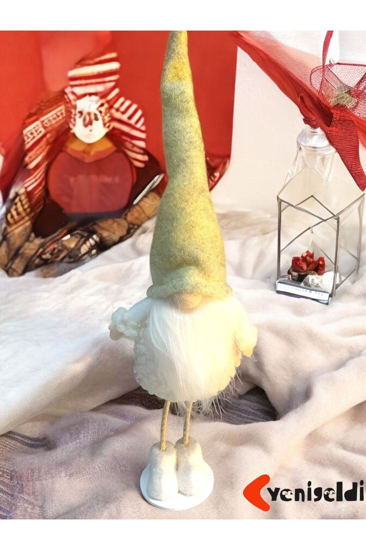 El Yapımı 35 cm Karışık Renk Peluş Cüceler İskandinav Tarzı , Ev Dekoru ve Yılbaşı Süslemesi t82