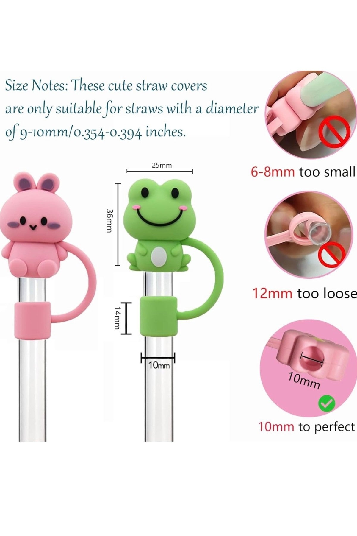 2 Adet 10 Mm Stnly Quencher Silikon Pipet Tıpası Kapağı Toz Geçirmez Kapak Şekilli Pipet Başlığı