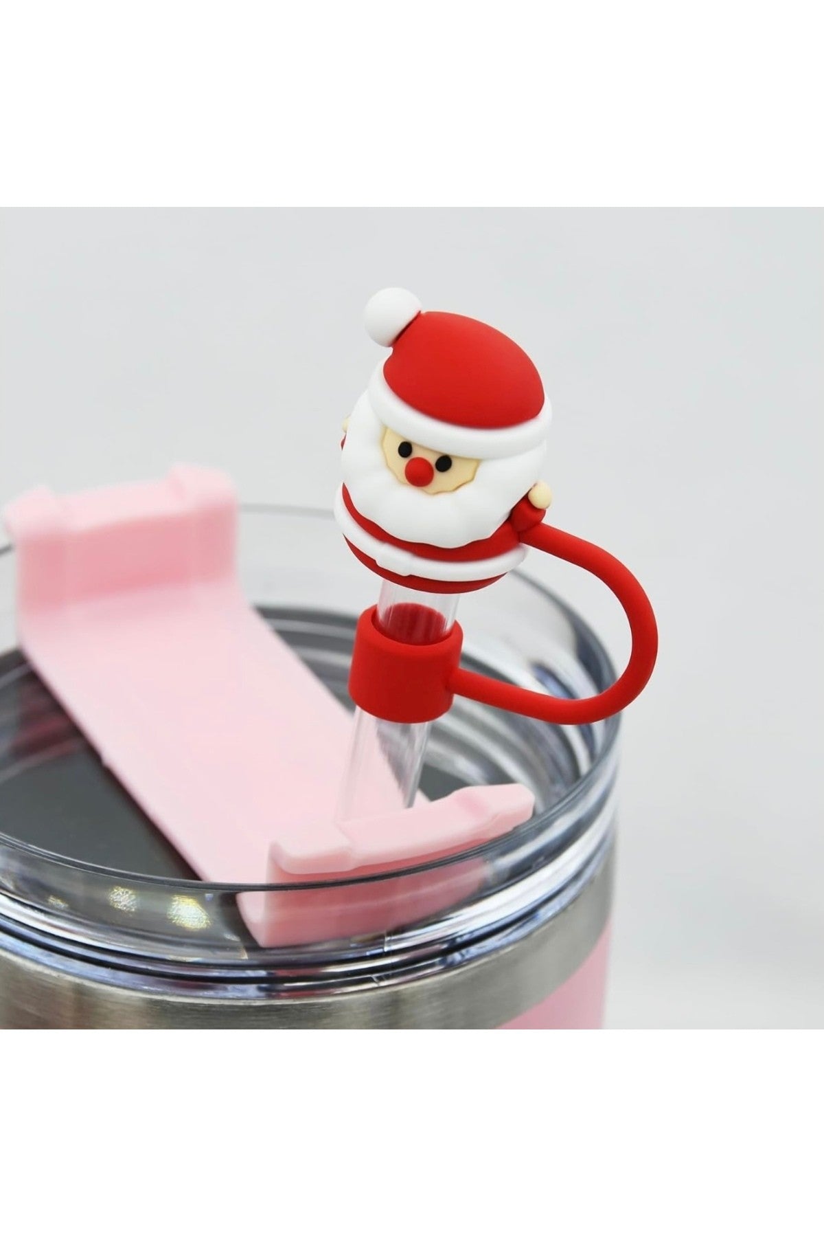 8 Adet Stnly Quencher Yılbaşı Pipet Kapağı Yılbaşı Süsü
