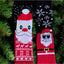 1 Adet Yılbaşı Çorabı Yıkanmış Renkli Desenli Noel Baba Ve Kış Temalı Çorap
