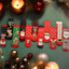1 Adet Yılbaşı Çorabı Yıkanmış Renkli Desenli Noel Baba Ve Kış Temalı Çorap