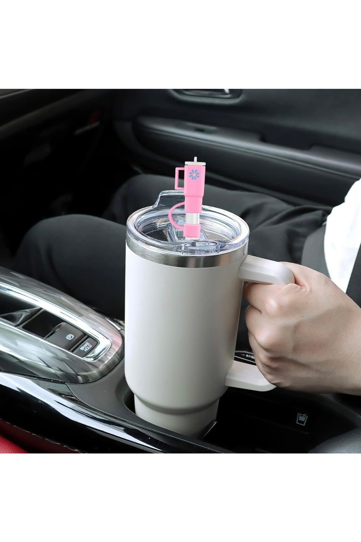 2 Adet 10 Mm Stnly Quencher Için Pipet Kapağı ( Beyaz Pembe Ve Kırmızı Renklerde ) Pipet Tıpası