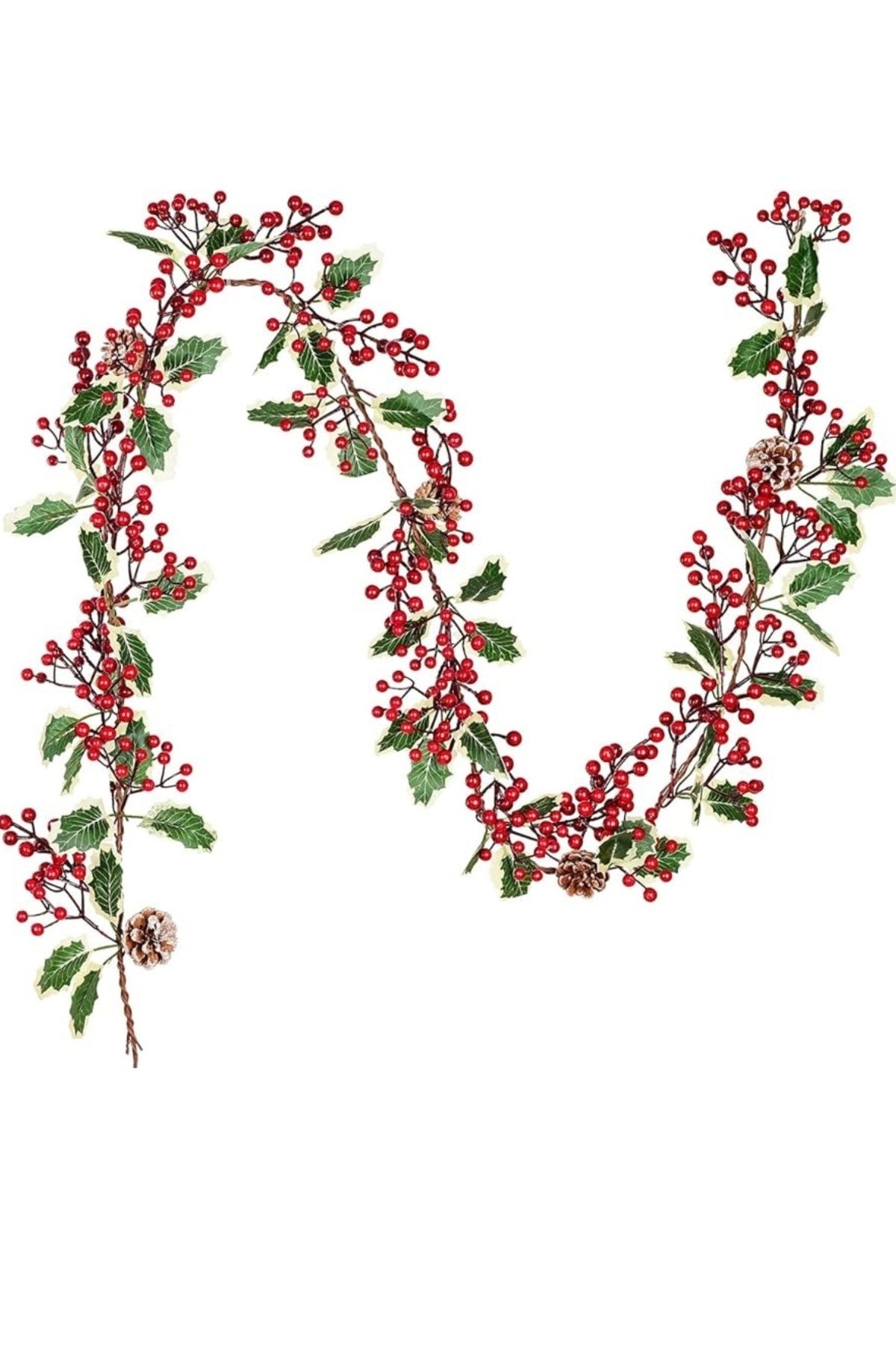 1 Adet 1,5 metrekozalaklı Sarmaşık Uğur Kokina Red Berry Yılbaşı Süsü Yeni Yıl Süs t1181