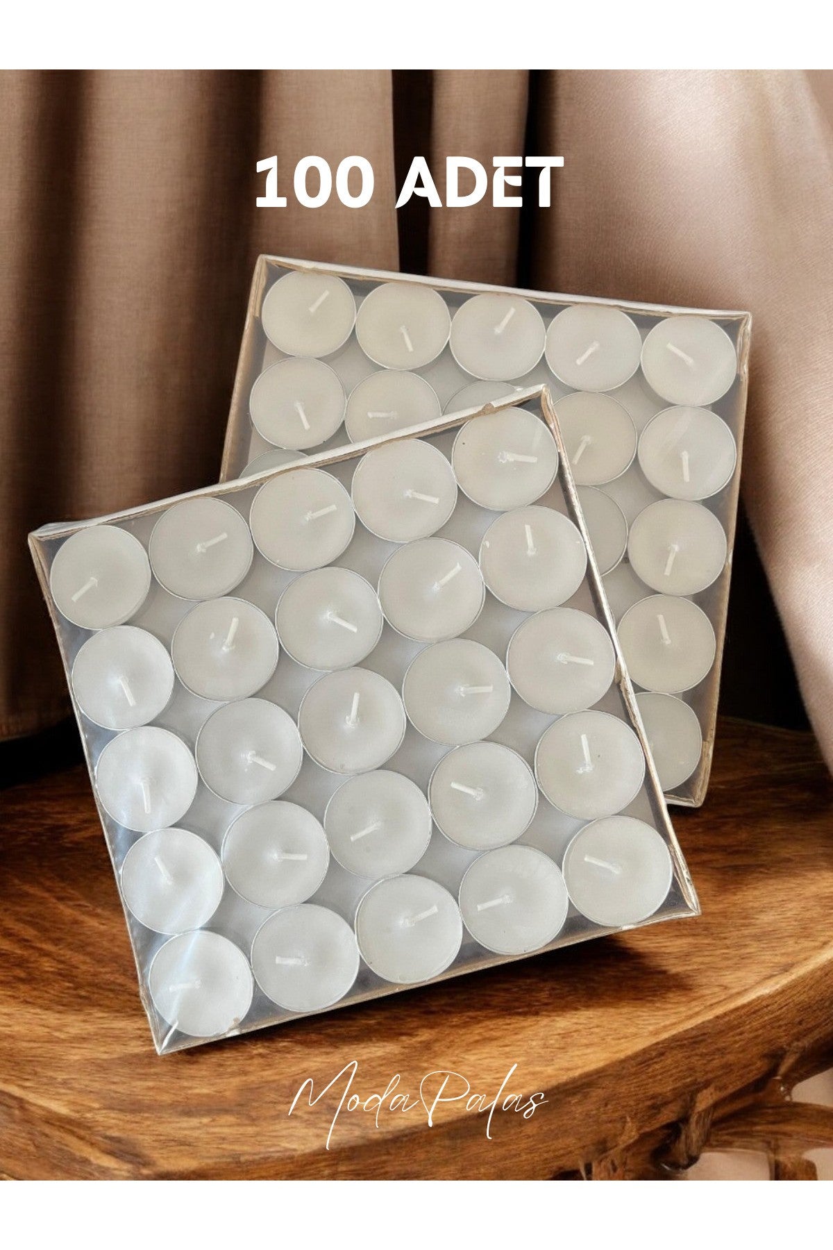 Beyaz Tealight Mum 100 Adet