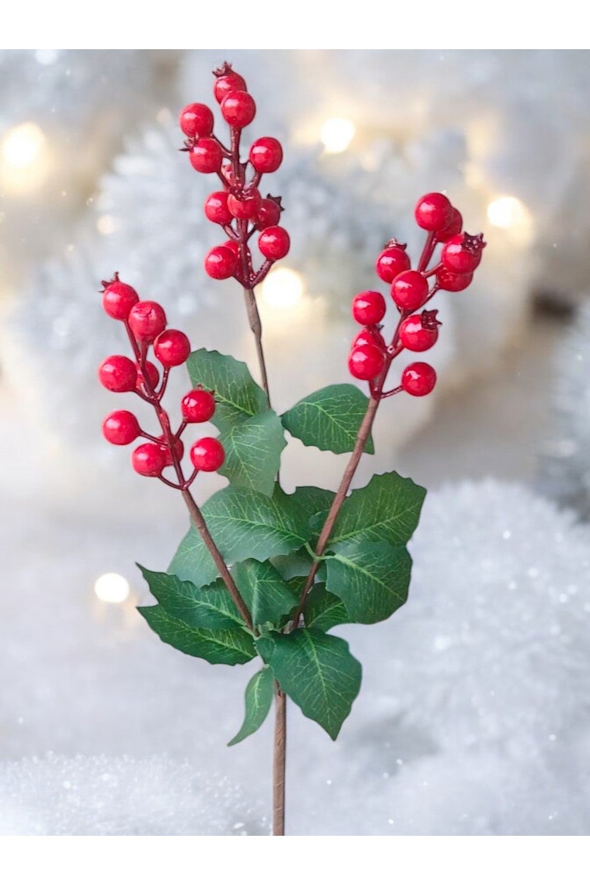 2 Adet El Yapımı Uğur Kokina Red Berry Yılbaşı Süsü Süs t1162