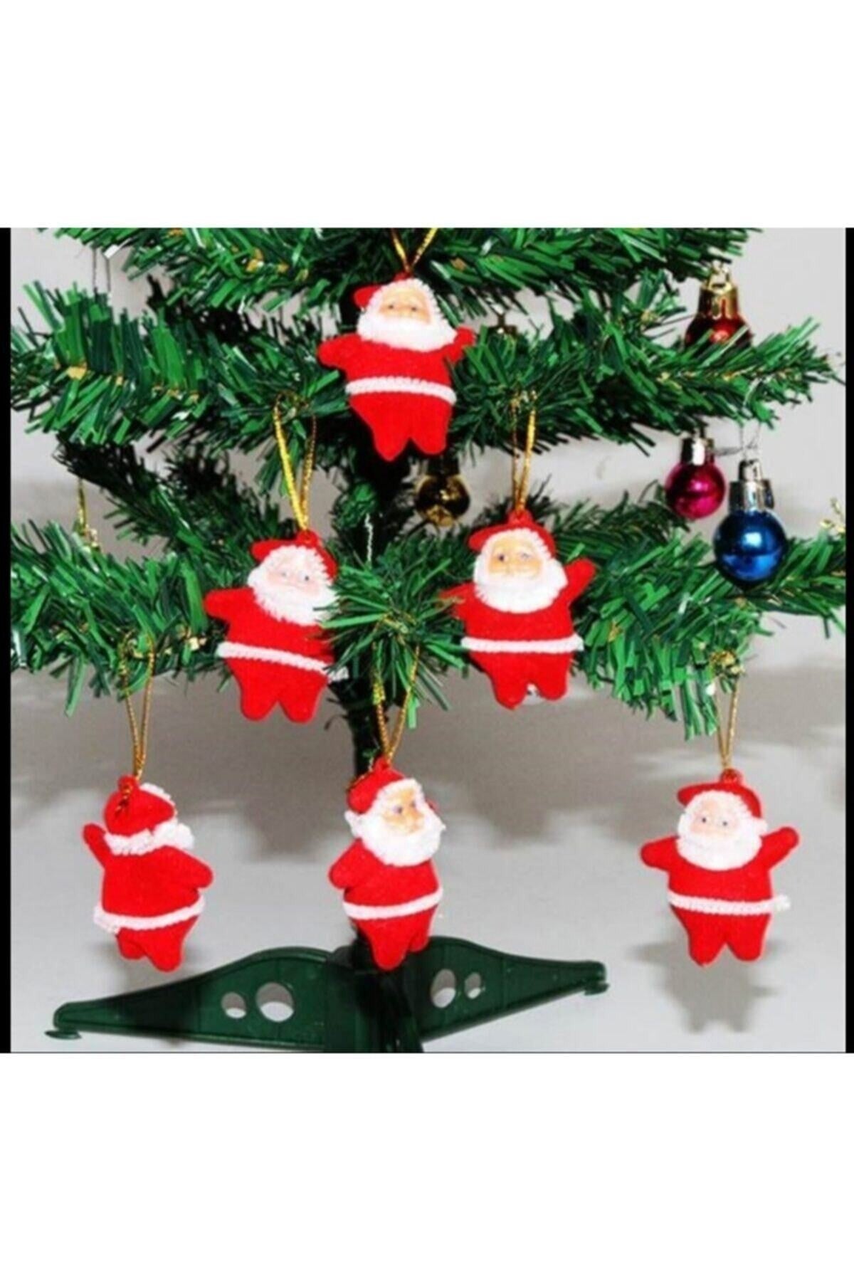 6 Adet Noel Baba Yılbaşı Ağacı Süsü