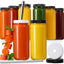 1 Adet (Pipet ve 2 Kapaklı) Cam Bardak , Hava Geçirmez Kapak, Meyve Suyu, Boba, Smoothie,