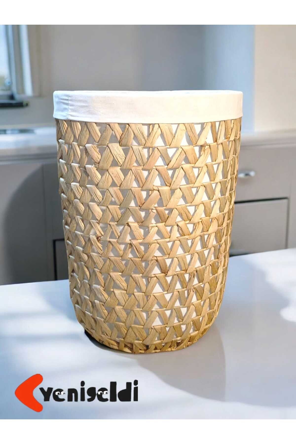(Y:60XG:45XTG:30 CM) 1 Adet Banyo,mutfak Ve Yatak Odası Için Dekoratif Hasır Sepet Yen240019b