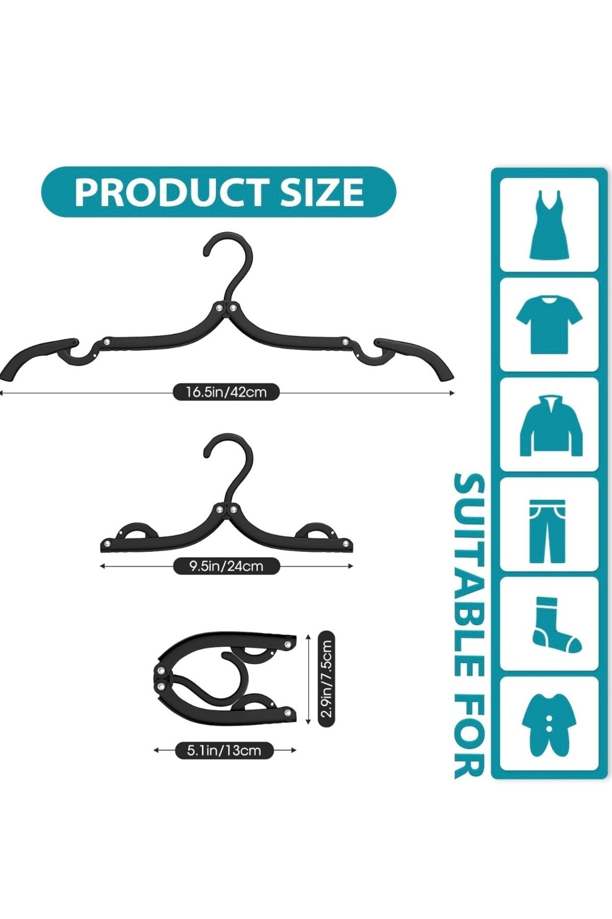 8 Adet Katlanabilir Seyahat Askısı Foldable Hanger
