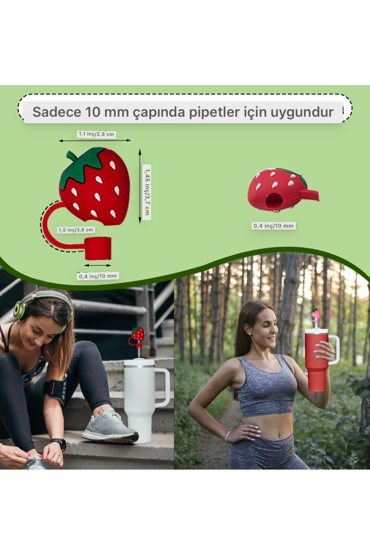 1 Adet Stanley Çilek Pipet Tıpası Pipet Kapak Quencher Tapa