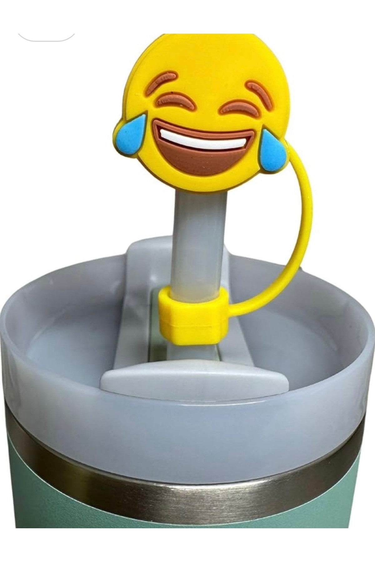 2 Adet 10 mm Stanley için Silikon Emoji Pipet Tıpası Quencher Pipet Kapağı