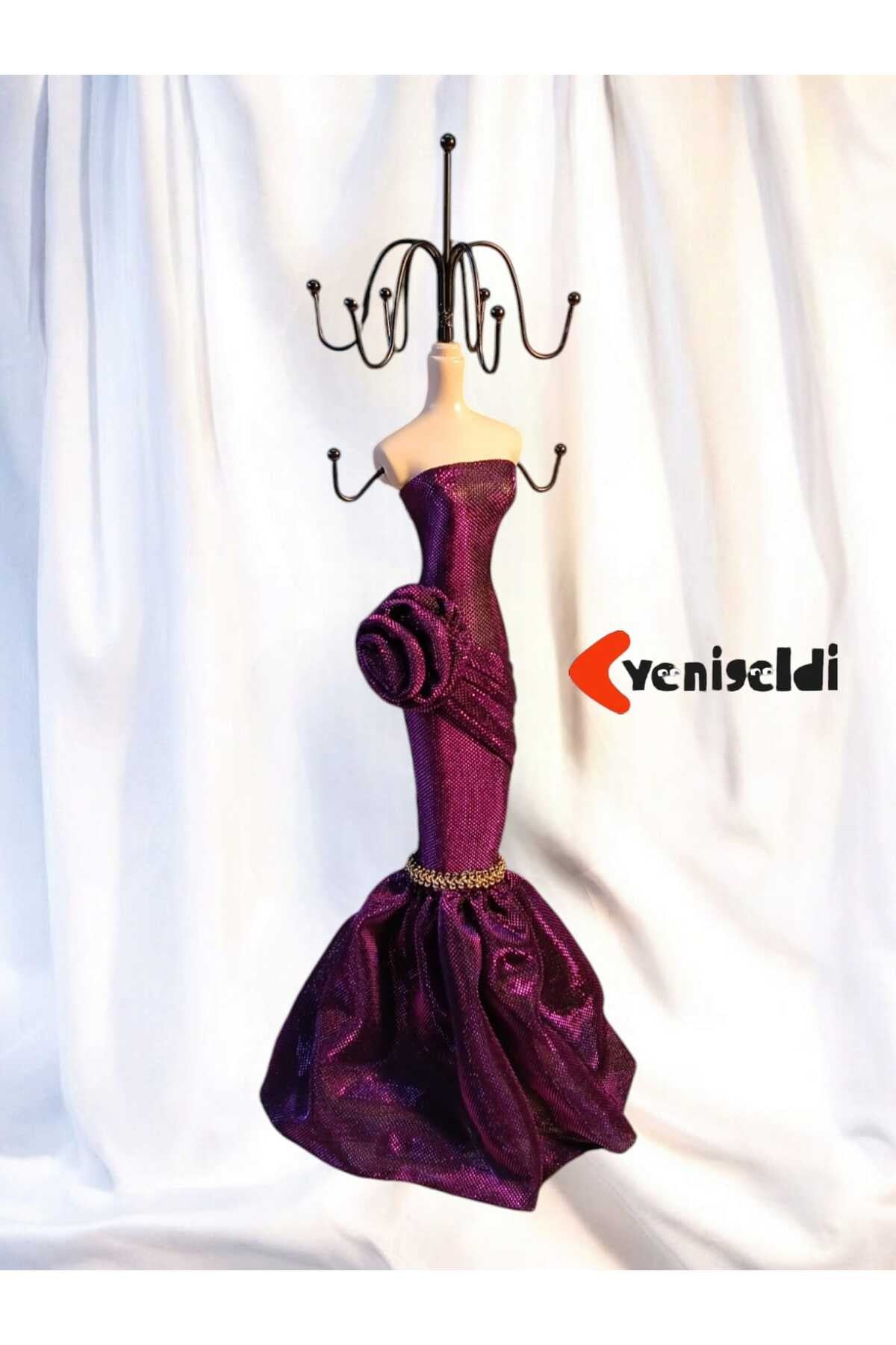 Karışık Renk (38 CM ) Moda Heykel Şeklinde Takı Standı, Takılık, Küpelik, Takı Dolabı Düzenleyici
