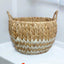 1 Adet Doğal Hasır Sepet ( 26 Cm * 40 Cm * Taban 28 Cm ) Beyaz Çizgili Yen240014or