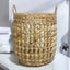 (Y:42*G:39*TG:32 CM) 1 Adet Yuvarlak Dekoratif Hasır Sepet Saklama Amaçlı Yen240007or