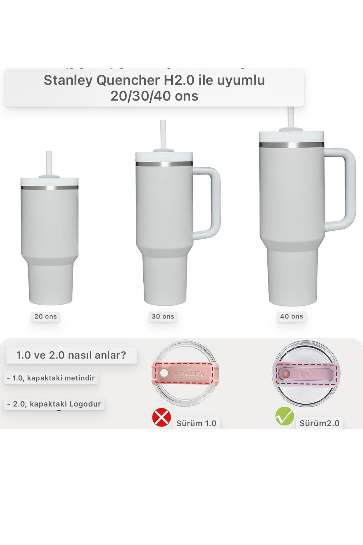 2 Set Gri Stanley için Silikon Dökülmeye Dayanıklı Sızdırmaz Seti Quencher