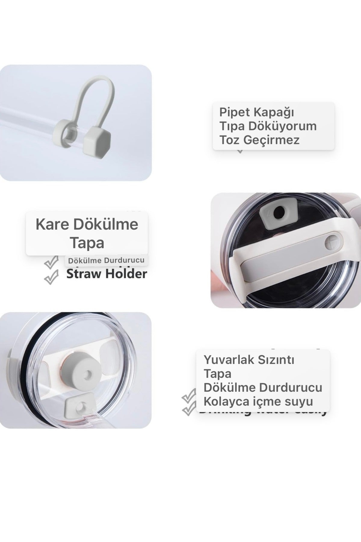 1 Set Gri Stanly için Silikon Dökülmeye Dayanıklı Sızdırmaz Seti Quencher