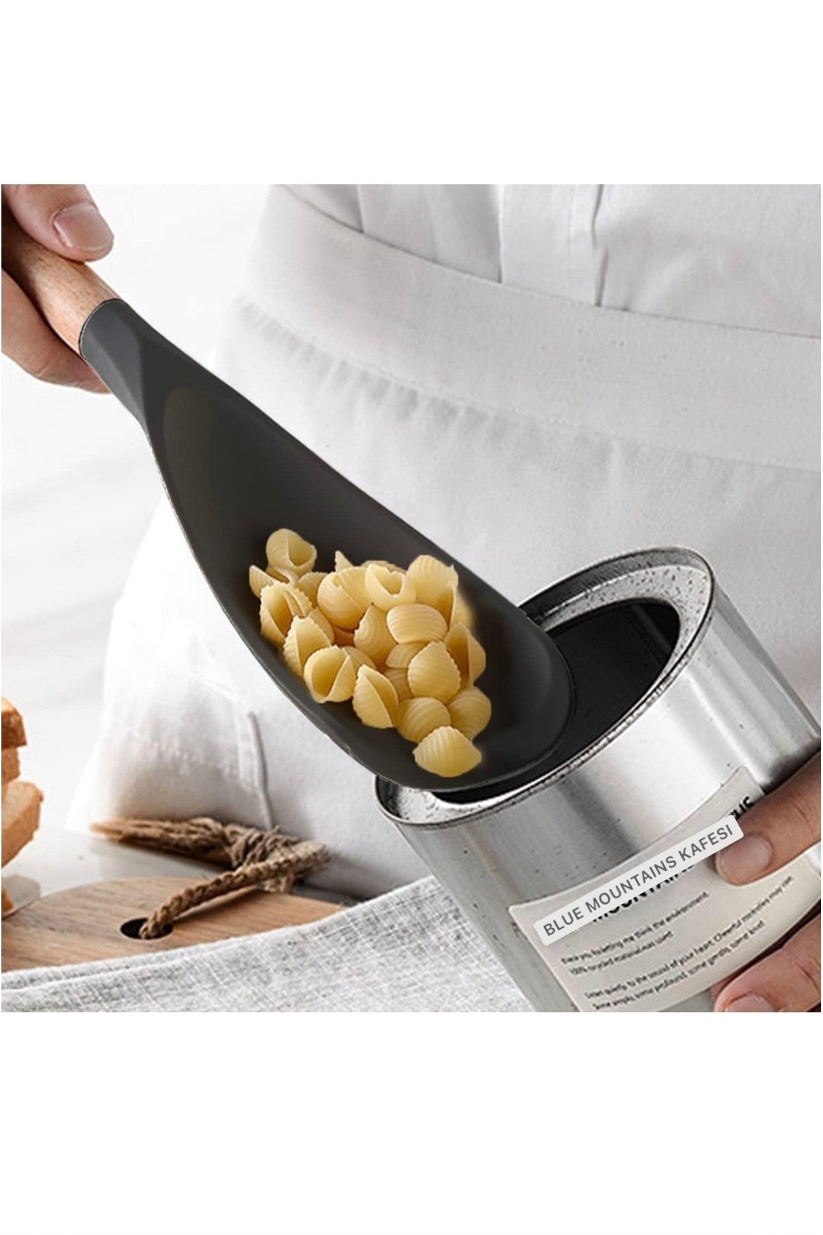 1adet Silikon Kaşık (2Sİ 1 ARADA) Spatula Yapışmaz