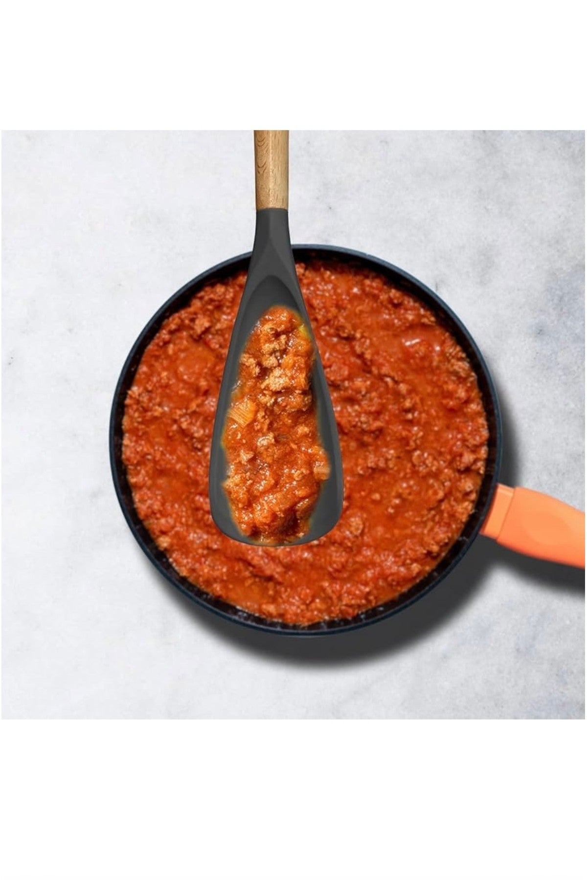 1adet Silikon Kaşık (2Sİ 1 ARADA) Spatula Yapışmaz