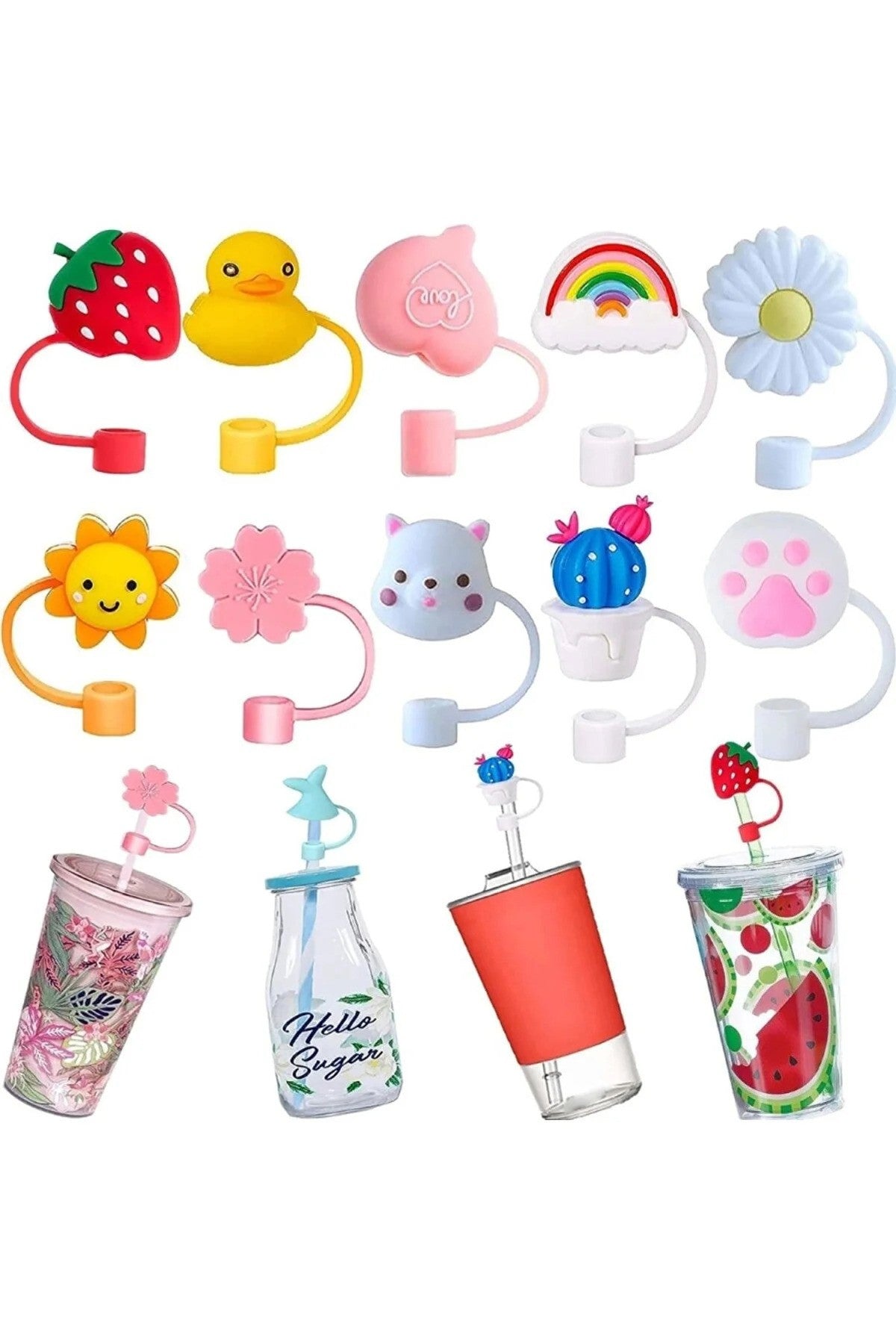 8 Adet ( Stnly Ile Uyumlu Değildir )toz Geçirmez Silikon Pipet Koruyucu Pipet Kapak Tapa