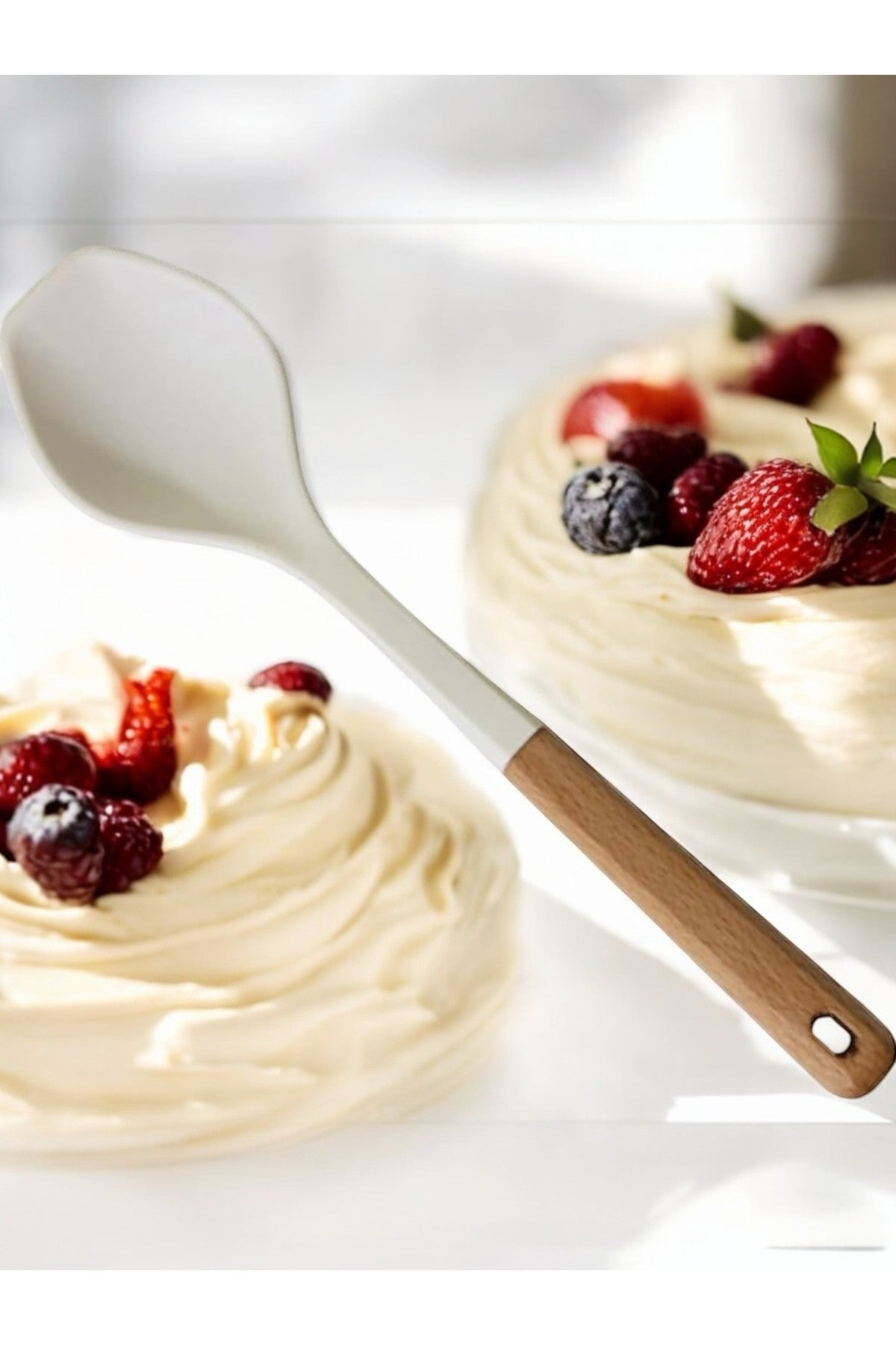 2 Adet Kepçe Spatula Çizmez Isıya Dayanıklı