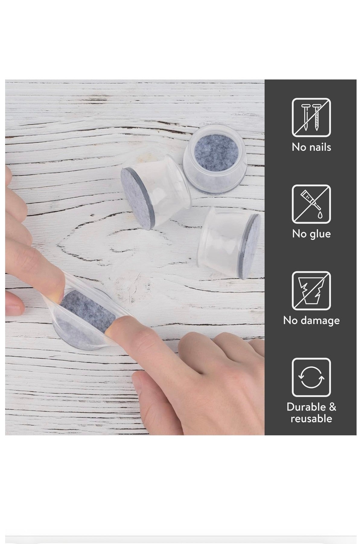 16 Adet (2cm-2.5cm ) Keçeli Ses Önleyen Sandalye Pabuç Mobilya Pabuc Zemin Koruyucu