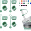 1 set (3 parça ) okaliptüs , pipet için 40 ve 30 oz Termos için Sızdırmaz Seti