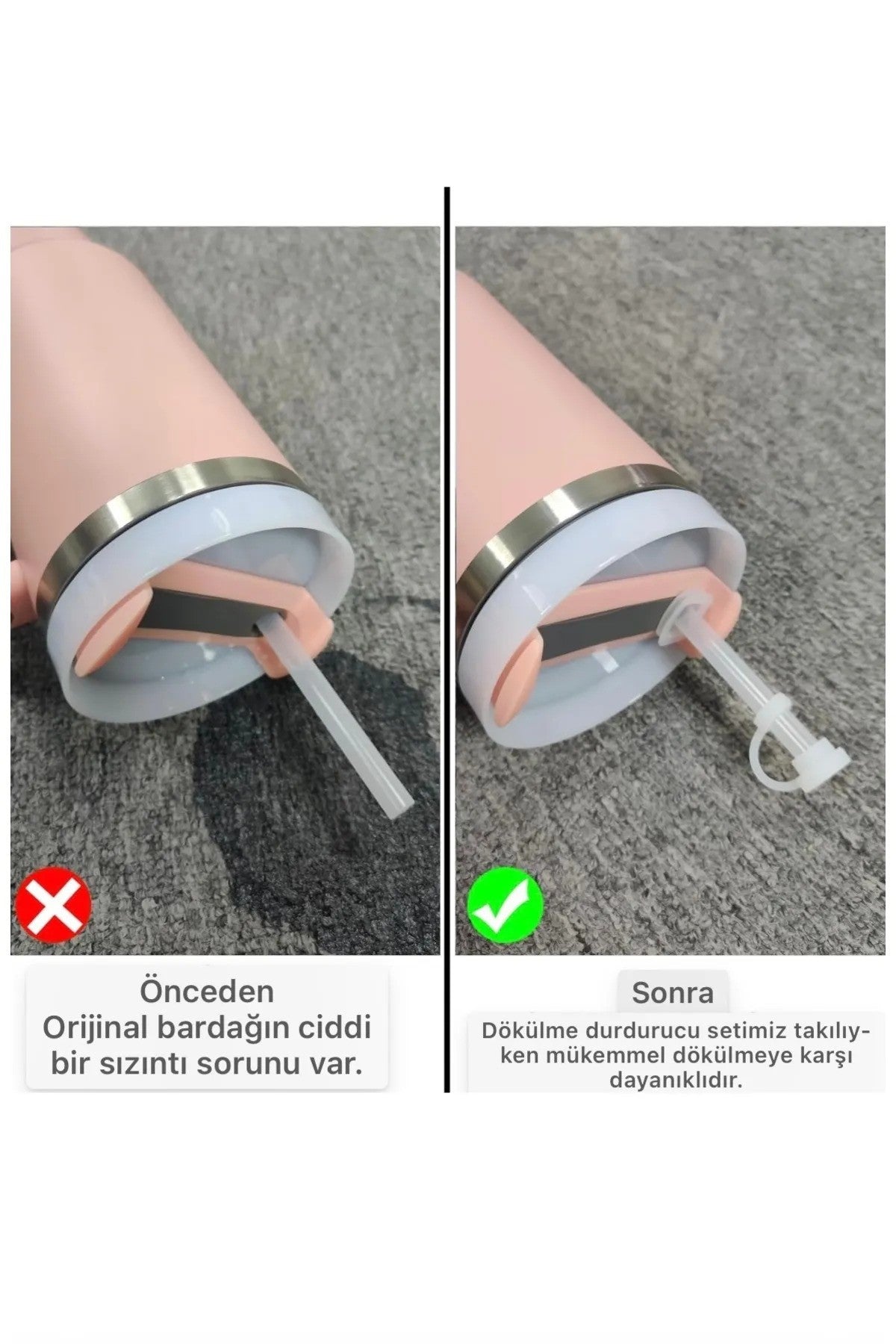 1 Set Şeffaf Stanly Quencher için Silikon Dökülmeye Dayanıklı Sızdırmaz Seti